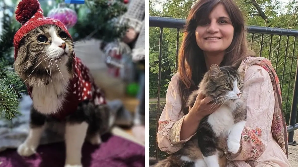 Saima Afzals Brustkrebs-Diagnose konnte vor allem dank einem rechtzeitig erkannt werden: Kater Kat!
