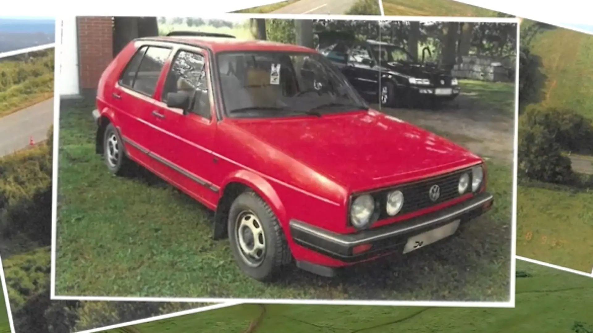 Neben dem roten VW Golf finden Jäger die Leiche von Gajo.