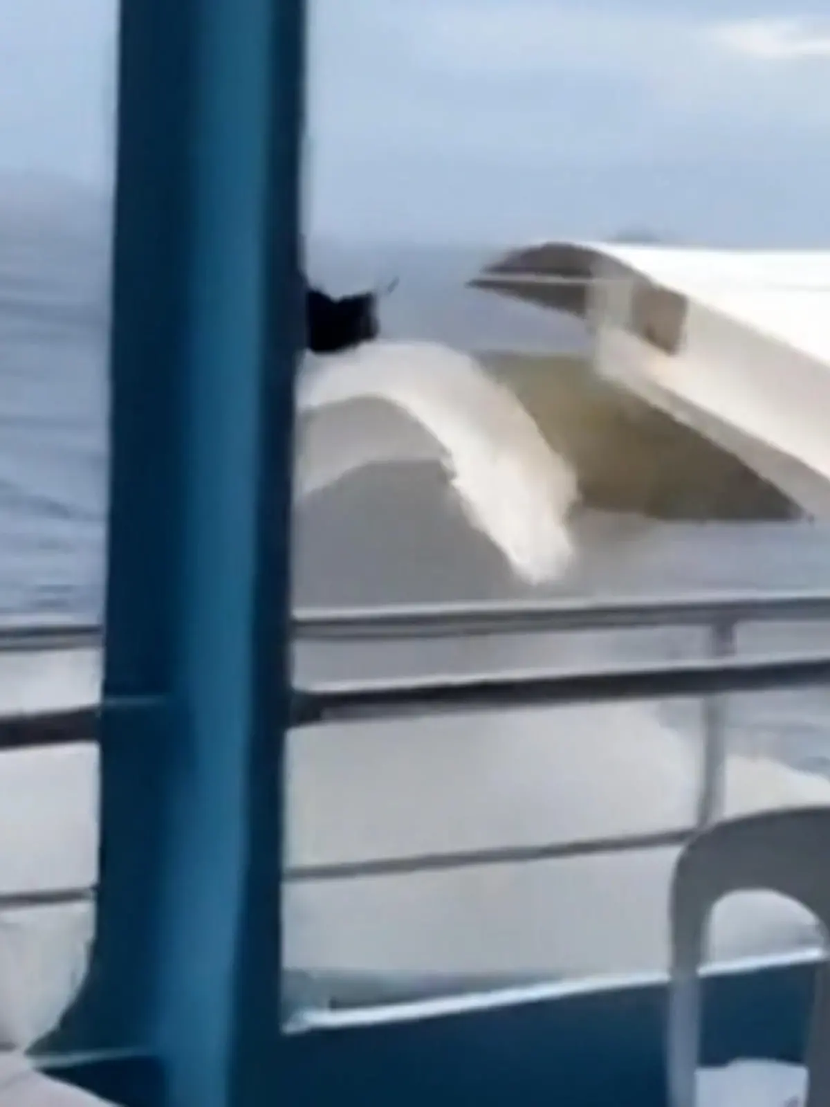Es ist ein richtiger Schockmoment für die Passagiere dieses Touristen-Schiffes: In Ost- und Südostasien herrscht gerade die Taifun-Saison, als ein Boot in der Nähe der Philippinen plötzlich in einen der tropischen Stürme gerät und ein Bootsteil abbricht!