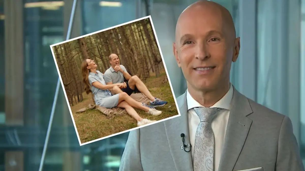 Collage von Kate und William sowie Michael Begasse