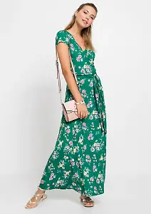 Maxi-Shirtkleid in Wickeloptik