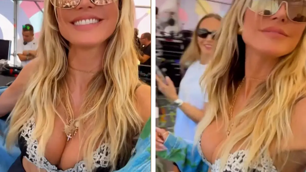 Heidi Klum zeigt vollen Körpereinsatz. Bühne frei für Hans und Franz!