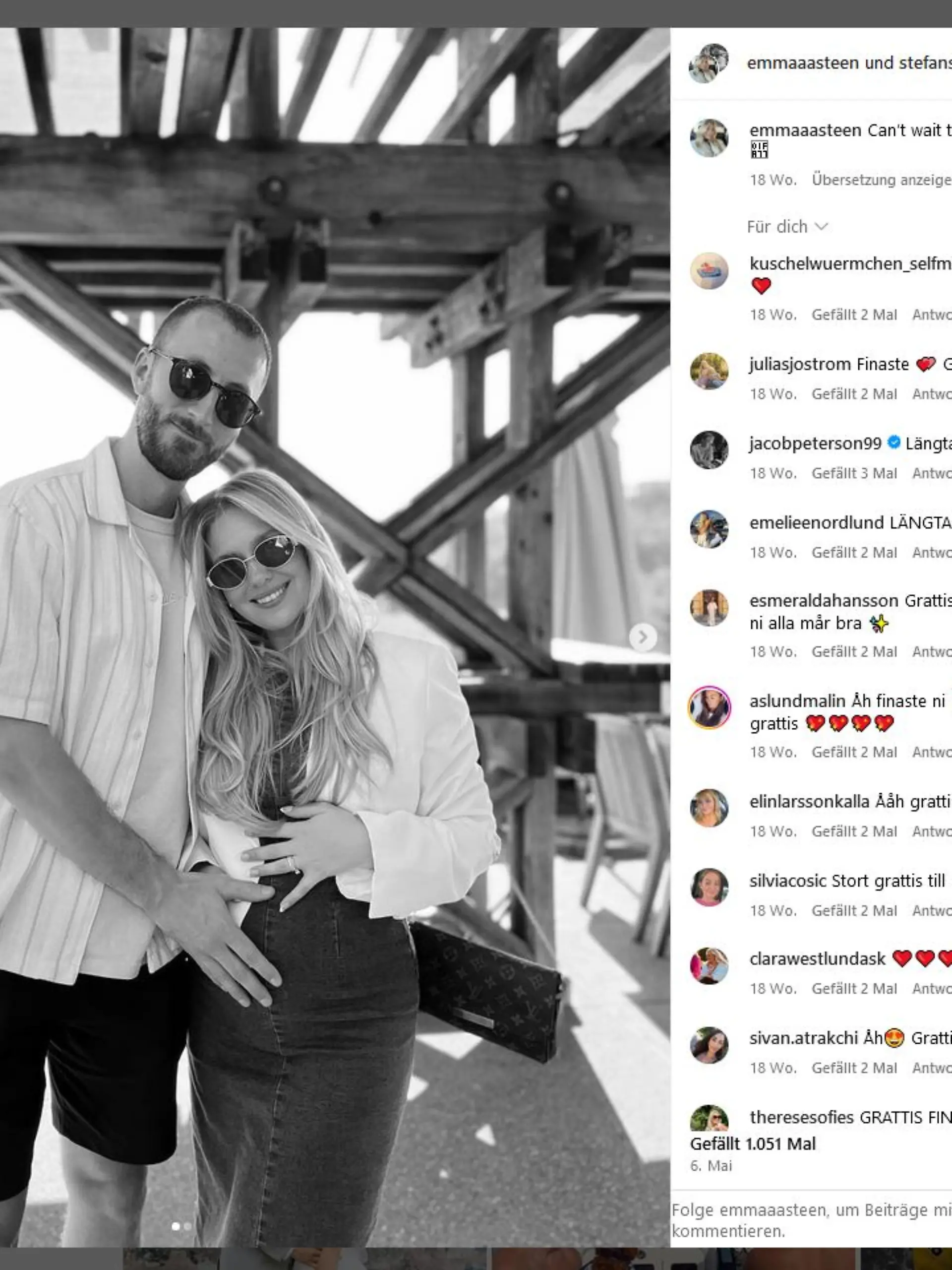 Stefan Stéen und seine Emma erwarten ihr erstes Kind