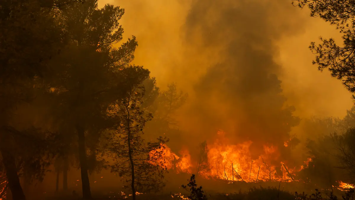 Großbrand nahe Athen