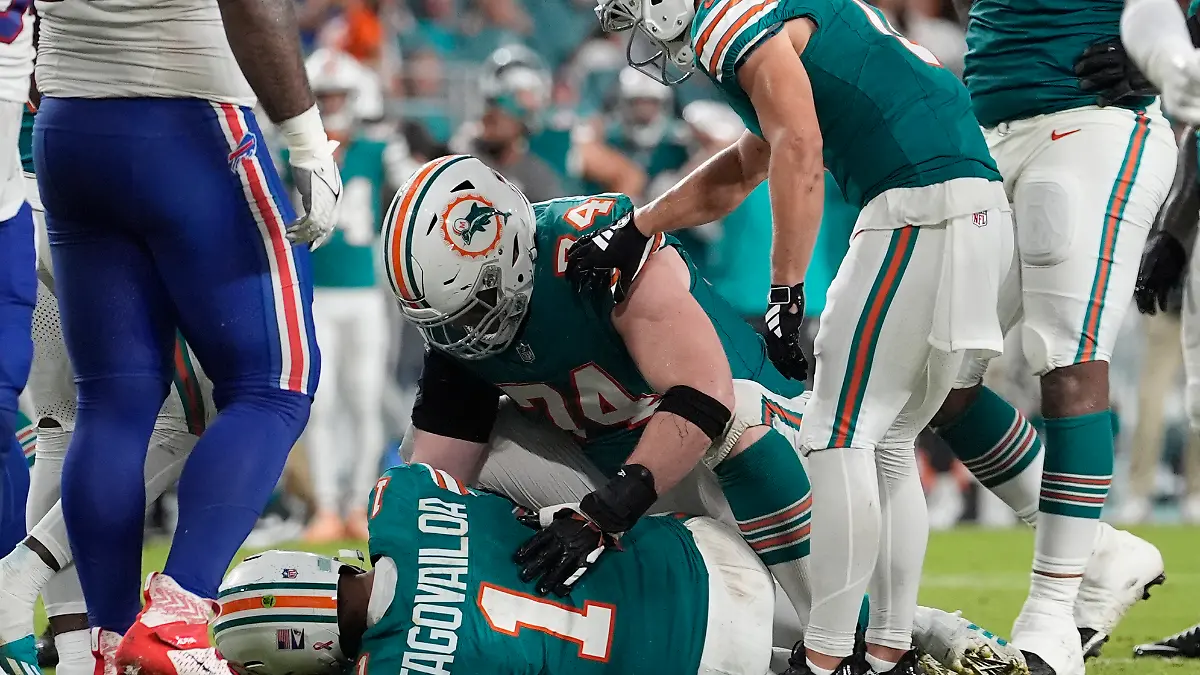 Dolphins-Quarterback Tua Tagovailoa hat sich zum dritten Mal eine Gehirnerschütterung zugezogen.