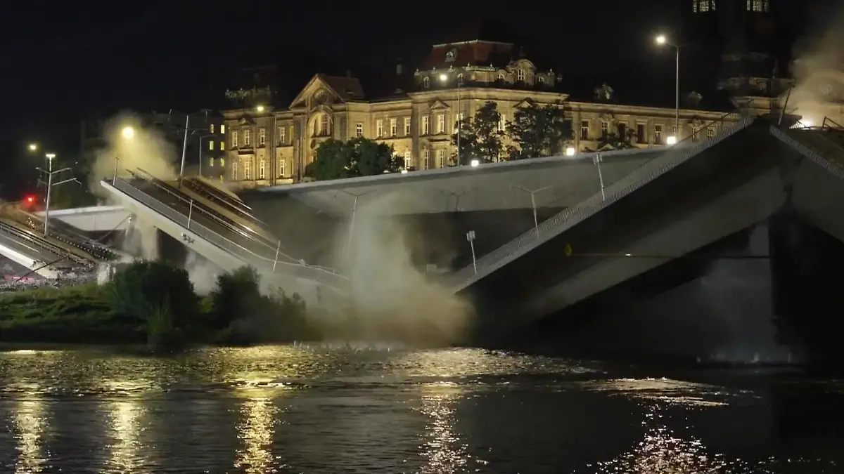 Hier stürzt die Carolabrücke zum zweiten Mal ein Wettlauf gegen die Zeit in Dresden