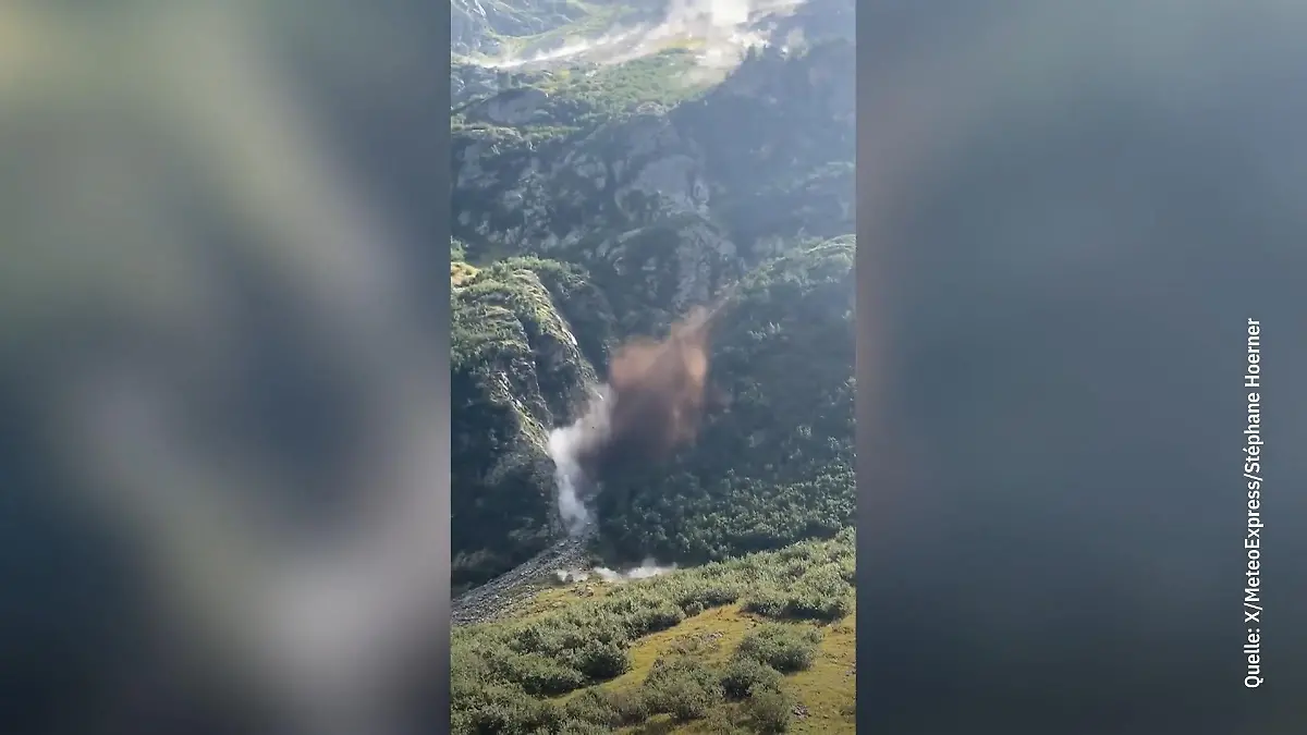 Felssturz in de Franse Alpen Tausende Kubieke meter abgerauscht