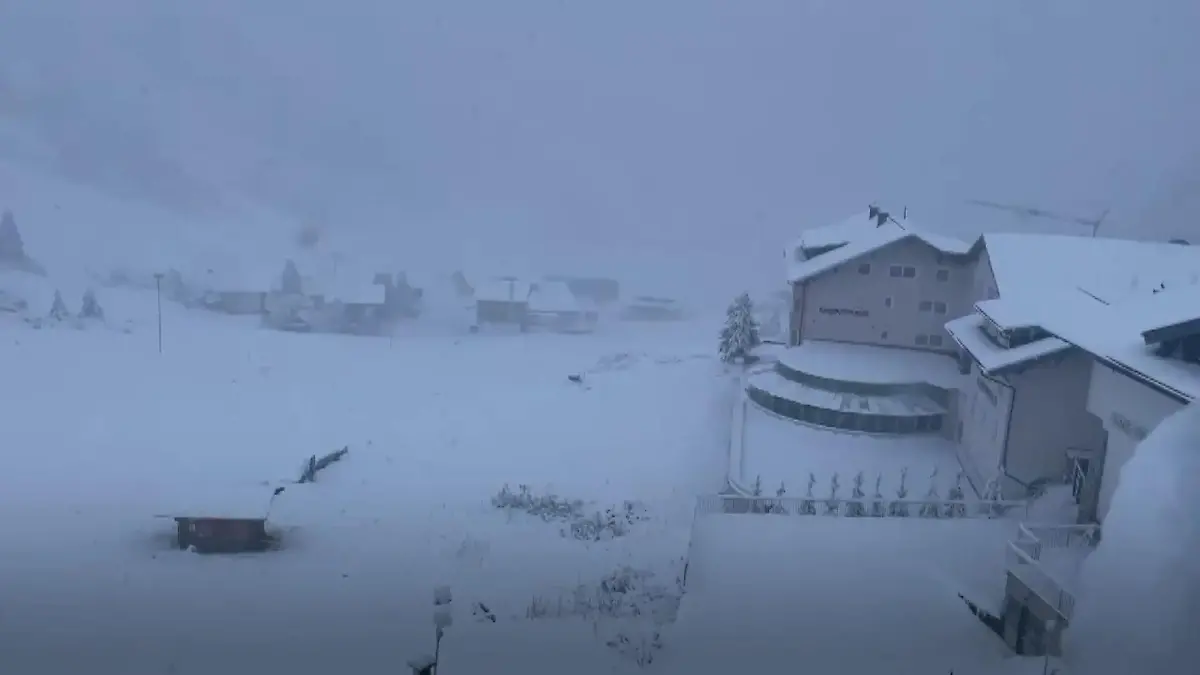 Schnee bedekt de Alpen in de winter