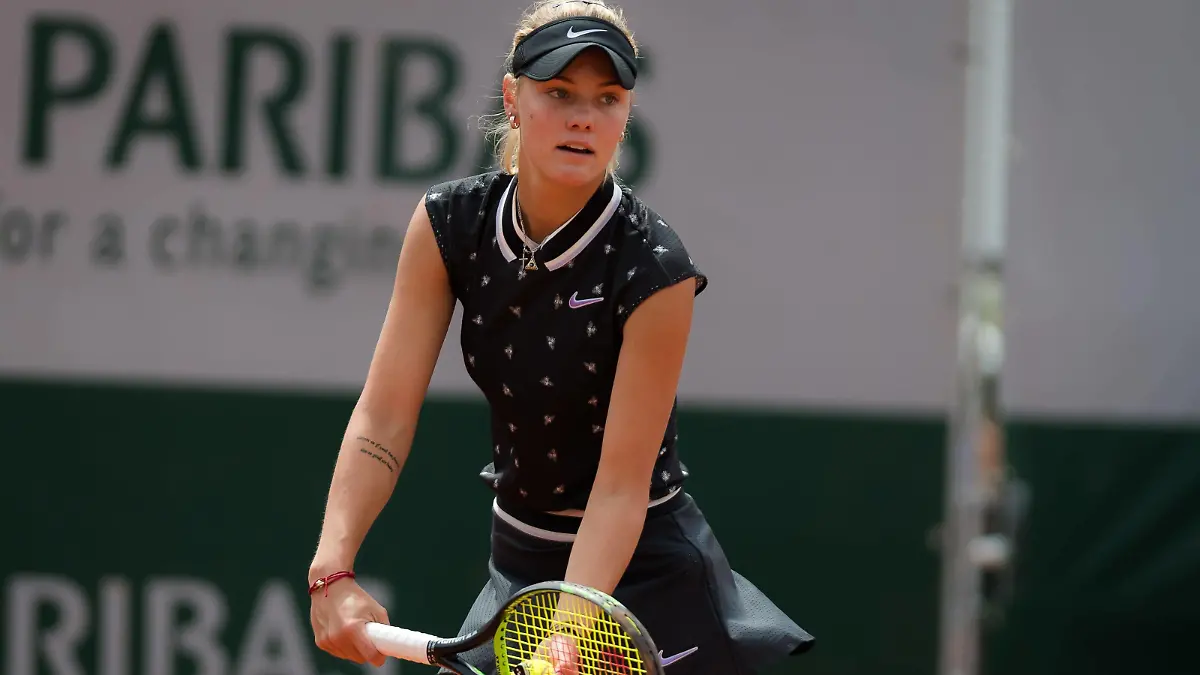Mandatory Credit: Photo by Rob Prange/Shutterstock 10248658br Sofya Zhuk of Russia in action during her first-round match French Open Tennis Championships, Roland Garros, Paris, France - 26 May 2019 French Open Tennis Championships, Roland Garros, Paris, France - 26 May 2019 PUBLICATIONxINxGERxSUIxAUTXHUNxGRExMLTxCYPxROMxBULxUAExKSAxONLY Copyright: xRobxPrange/Shutterstockx 10248658br