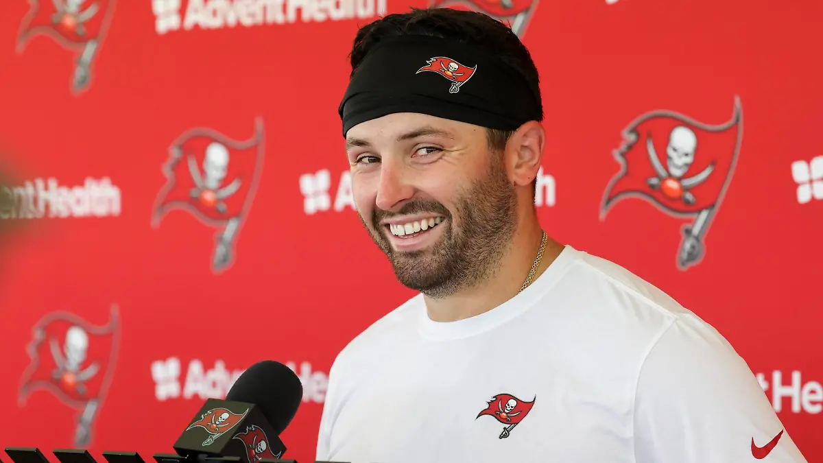 May 23, 2023, Tampa, Florida, USA: Tampa Bay Buccaneers quarterback Baker Mayfield 6 participates in organized team activities on Tuesday, May 23, 2023, at the AdventHealth Training Center in Tampa. Tampa USA - ZUMAs70_ 0257603524st Copyright: xDouglasxR.xCliffordx