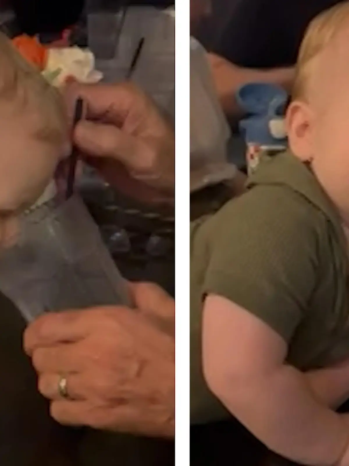 Bild zu: "Baby Dean findet Drink gar nicht prickelnd "