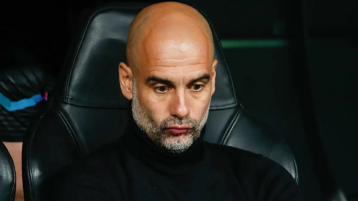 May 4, 2022, MADRID, MADRID, SPAIN: Pep Guardiola, head coach of Manchester City looks on during the UEFA Champions League, Semi-final, football match played between Real Madrid and Manchester City at Santiago Bernabeu stadium on may 04, 2022, in Madrid, Spain. MADRID SPAIN - ZUMAa181 20220504_zaa_a181_274 Copyright: xIrinaxR.xHipolitox