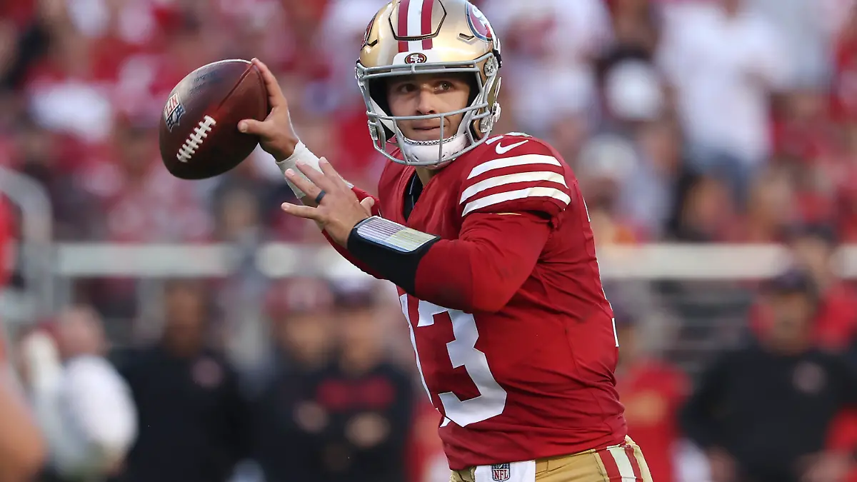 Brock Purdy spielt mit seinen San Francisco 49ers gegen die Los Angeles Rams