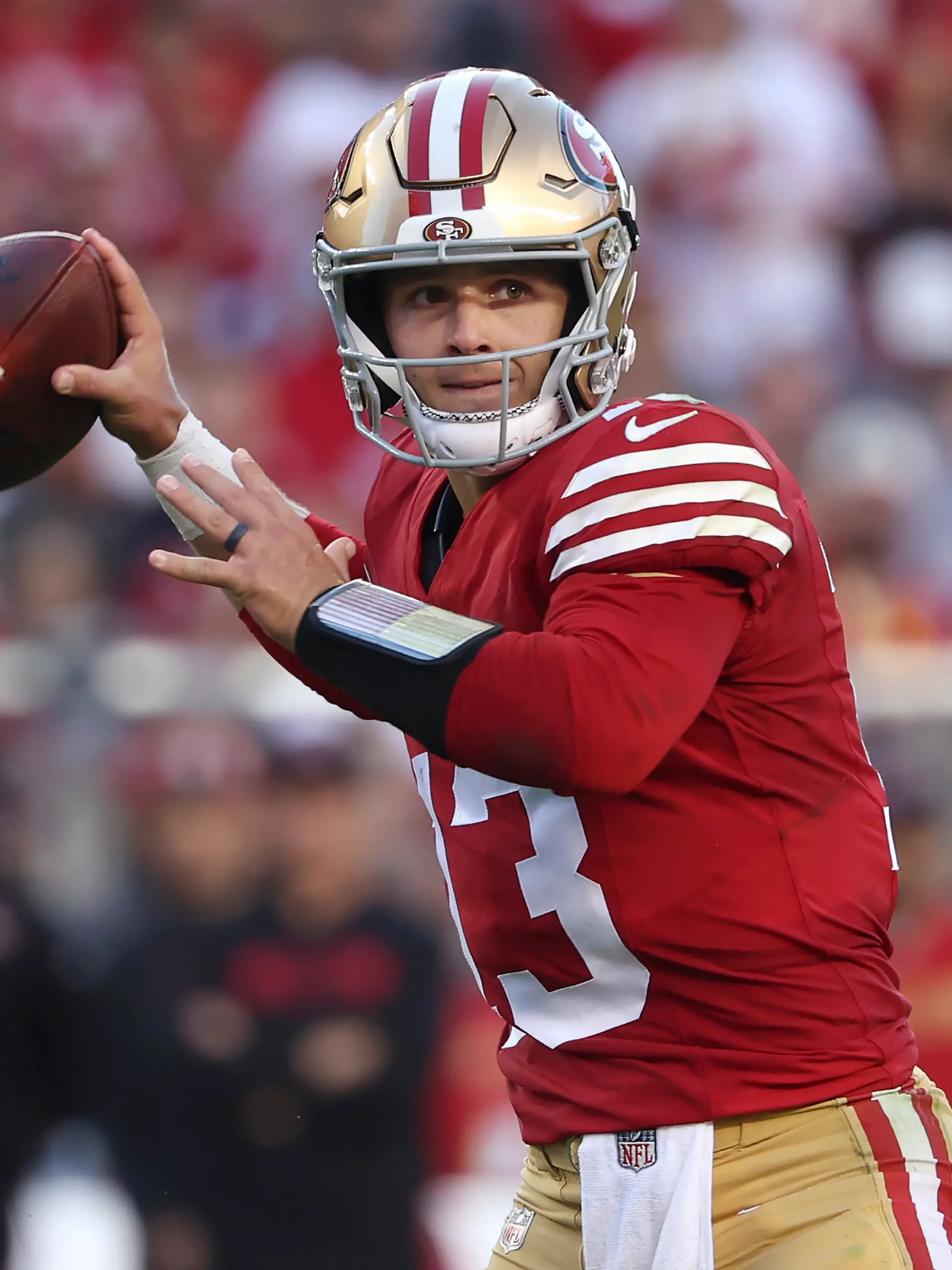 Brock Purdy spielt mit seinen San Francisco 49ers gegen die Los Angeles Rams
