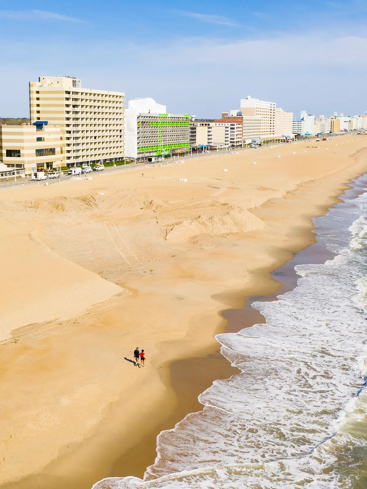 Der Strand in Ocean City ist verwaist, keine Menschen sind zu sehen.