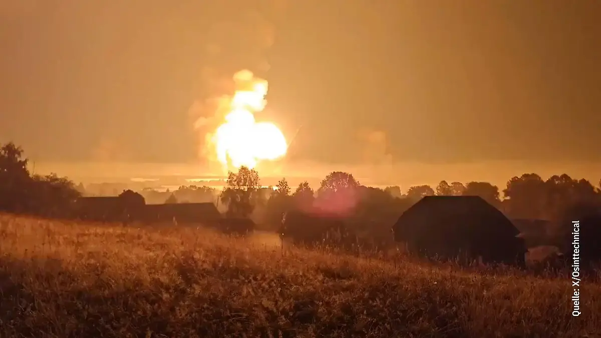 Oekraïne grift wohl Russen Waffenarsenal en Video zegt Explosion in Toropez