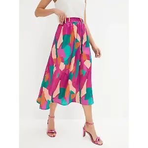 Bedruckter Satin-Rock
