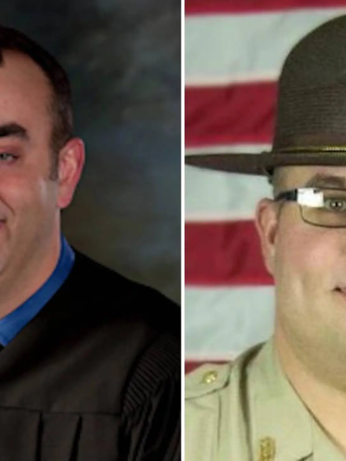Richter Kevin Mullins (links) wurde ersten Erkenntnissen der Polizei zufolge von Sheriff Mickey S. (rechts) erschossen.