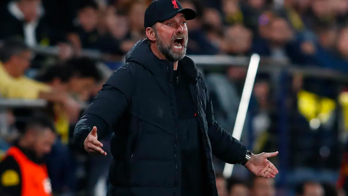 03 May 2022, Spain, Villarreal: Soccer: Champions League, Villarreal FC vs Liverpool, semifinal second leg at Estadio de la Ceramica. Villarreal, Castellon Jurgen Klopp 900/Cordon Press *** 03 May 2022, Spain, Villarreal Soccer Champions League, Villarreal FC vs Liverpool, semifinal second leg at Estadio de la Ceramica Villarreal, Castellon Jurgen Klopp 900 Cordon Press PUBLICATIONxNOTxINxFRAxESPxITA 900/CordonxPress