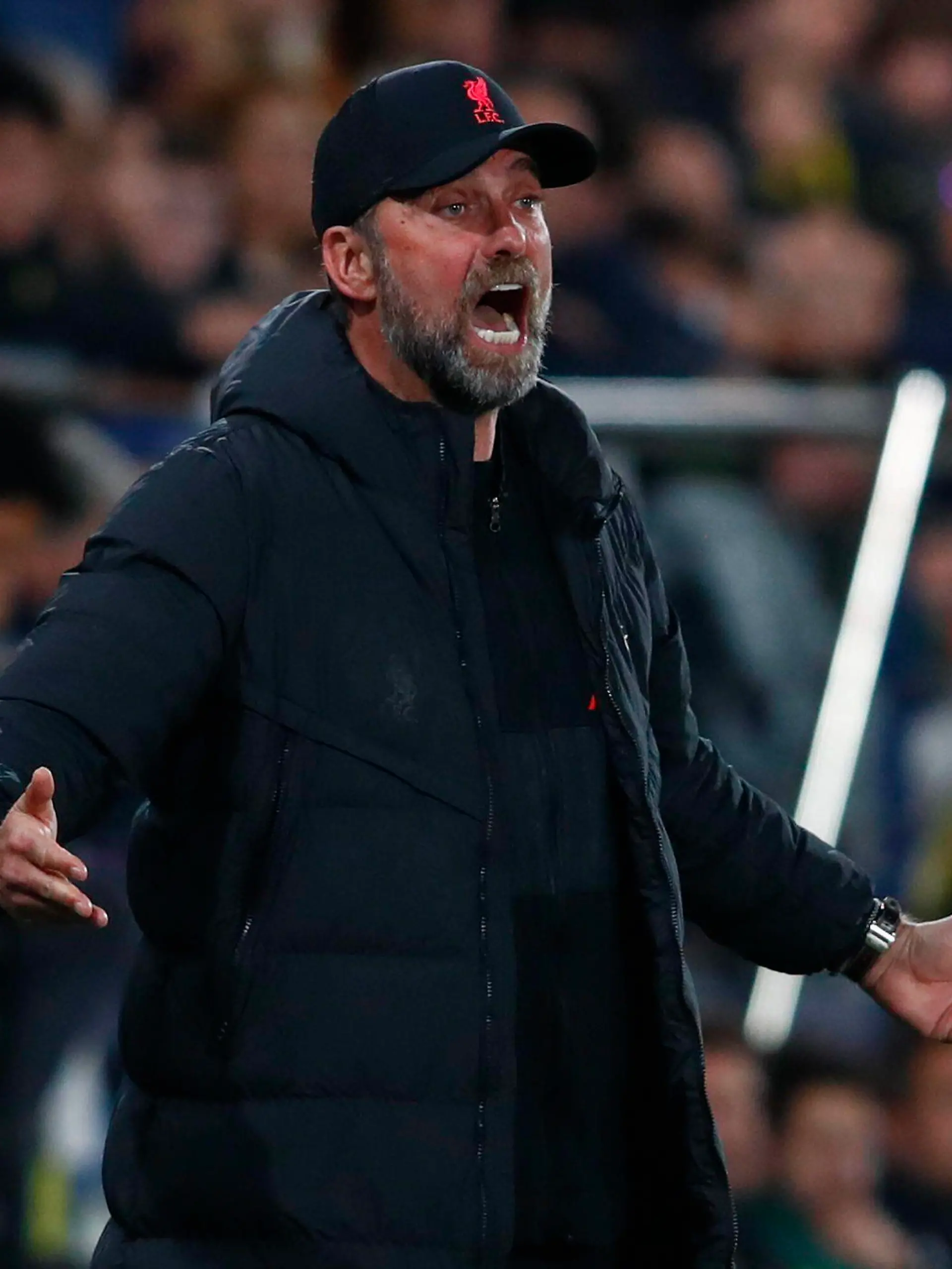  03 May 2022, Spain, Villarreal: Soccer: Champions League, Villarreal FC vs Liverpool, semifinal second leg at Estadio de la Ceramica. Villarreal, Castellon Jurgen Klopp 900/Cordon Press *** 03 May 2022, Spain, Villarreal Soccer Champions League, Villarreal FC vs Liverpool, semifinal second leg at Estadio de la Ceramica Villarreal, Castellon Jurgen Klopp 900 Cordon Press PUBLICATIONxNOTxINxFRAxESPxITA 900/CordonxPress