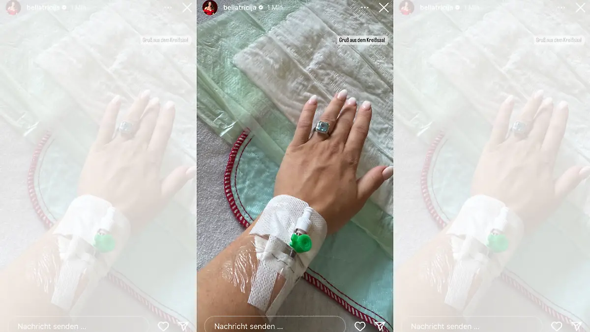 Patricija Ionel meldet sich aus dem Krankenhaus. Sie läutet den Geburtscountdown ein. 