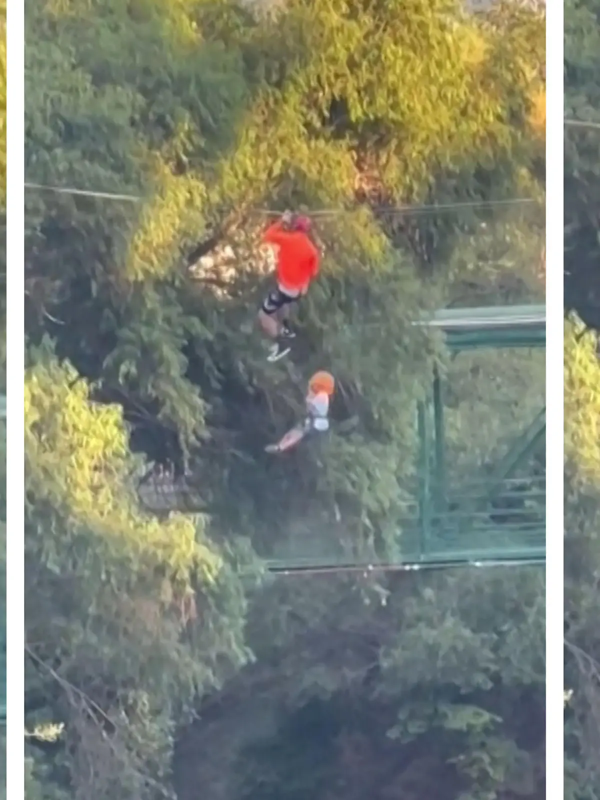 Statt Spaß erlebte die Familie einen echten Schock! Ihr 6-jähriger Sohn schwebt an einer Zipline durch die Luft. Doch kurz bevor er auf der anderen Seite ankommt, stürzt Cesar plötzlich ab. Zum Glück ist ein Retter nicht weit. Wie diese dramatische Geschichte ausgegangen ist, zeigen wir im Video.