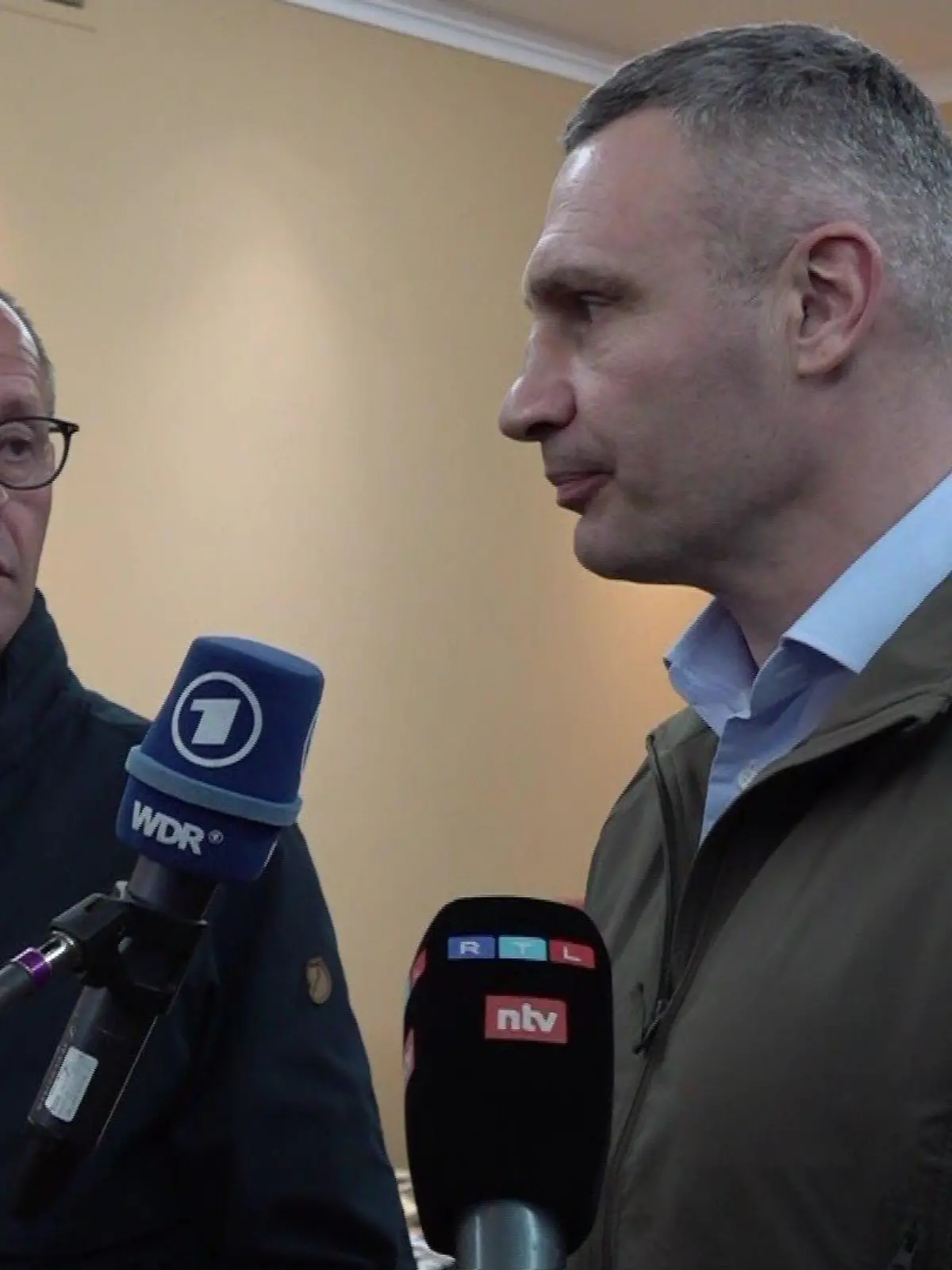 Friedrich Merz und Vitali Klitschko äußerten sich gemeinsam.