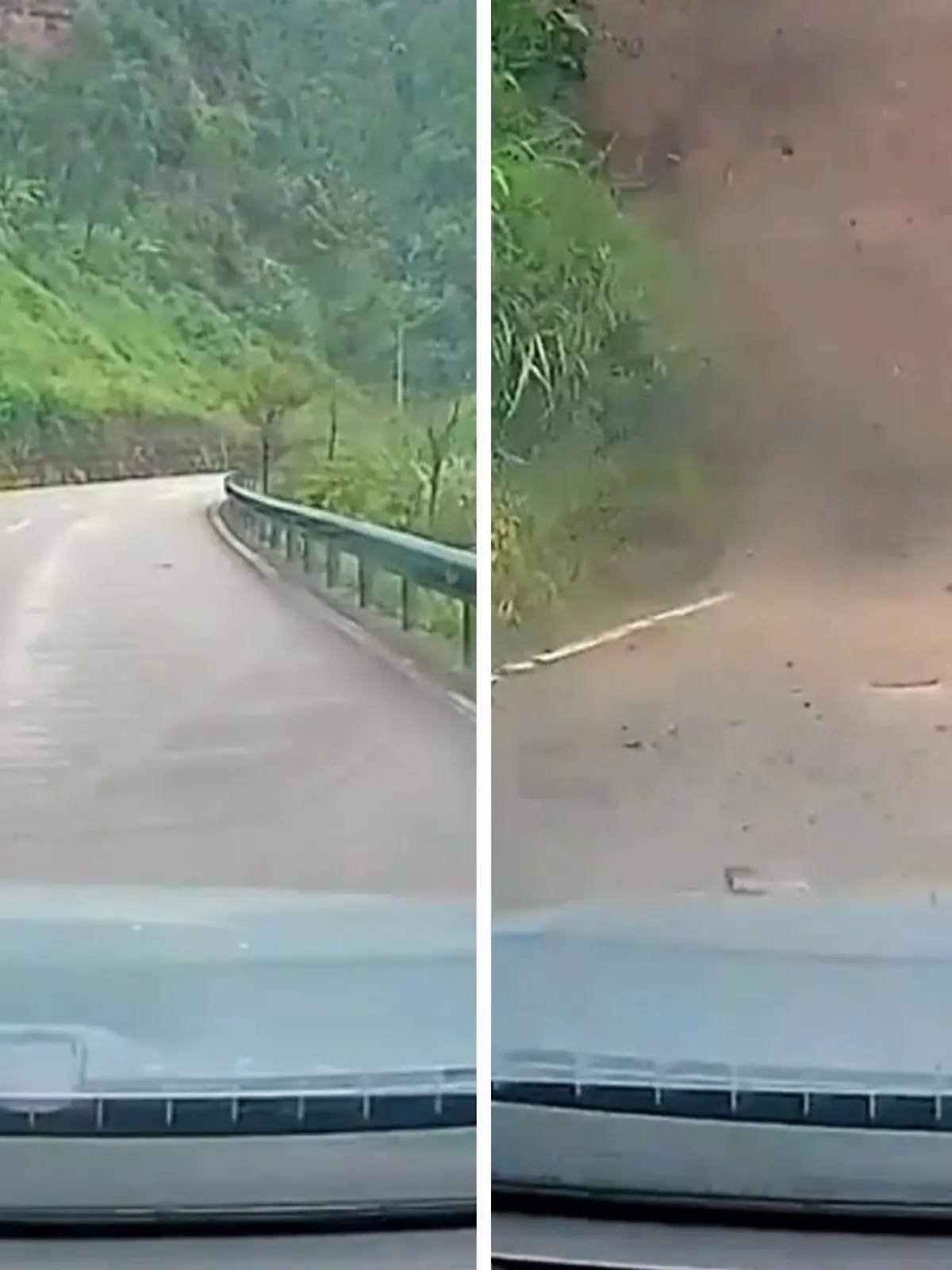 Bild zu: "Scheibe zertrümmert! Erdrutsch rast auf Auto zu"