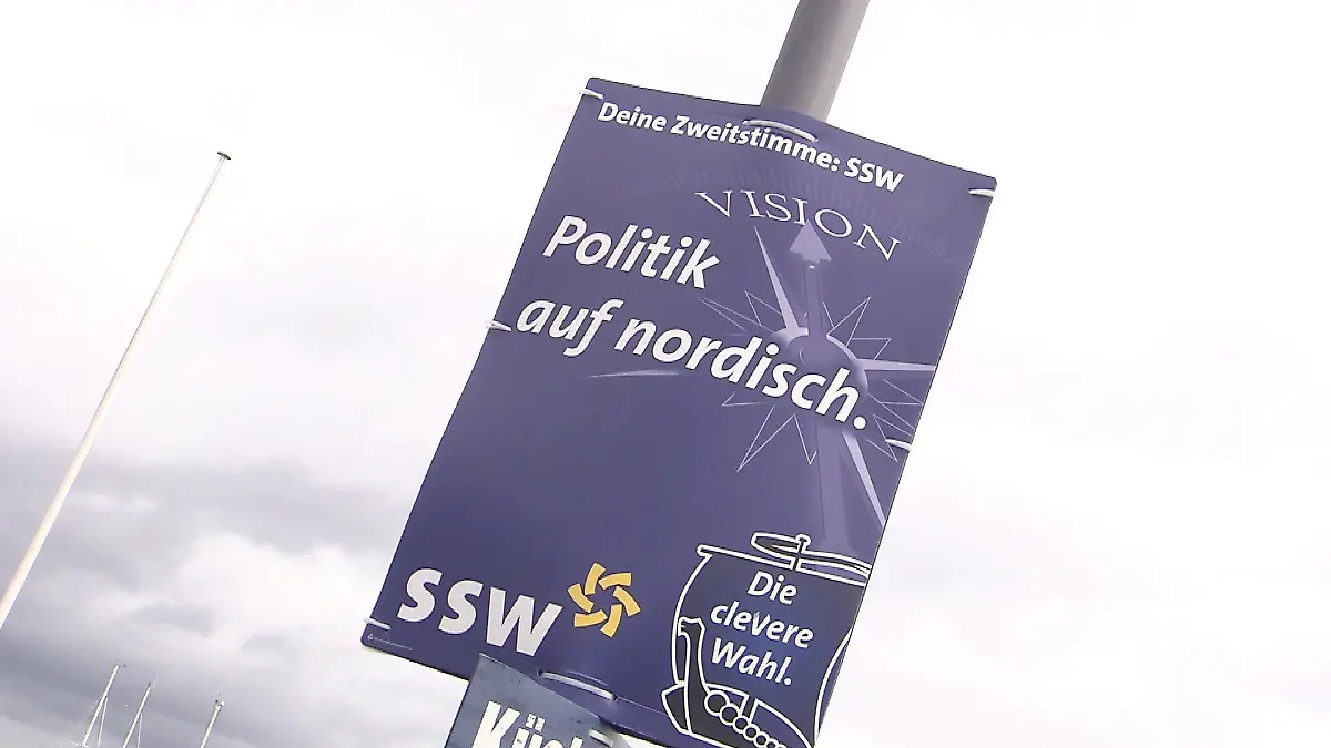 Unmissverständliches Wahlplakat: Die Marschroute für den SSW ist klar.
