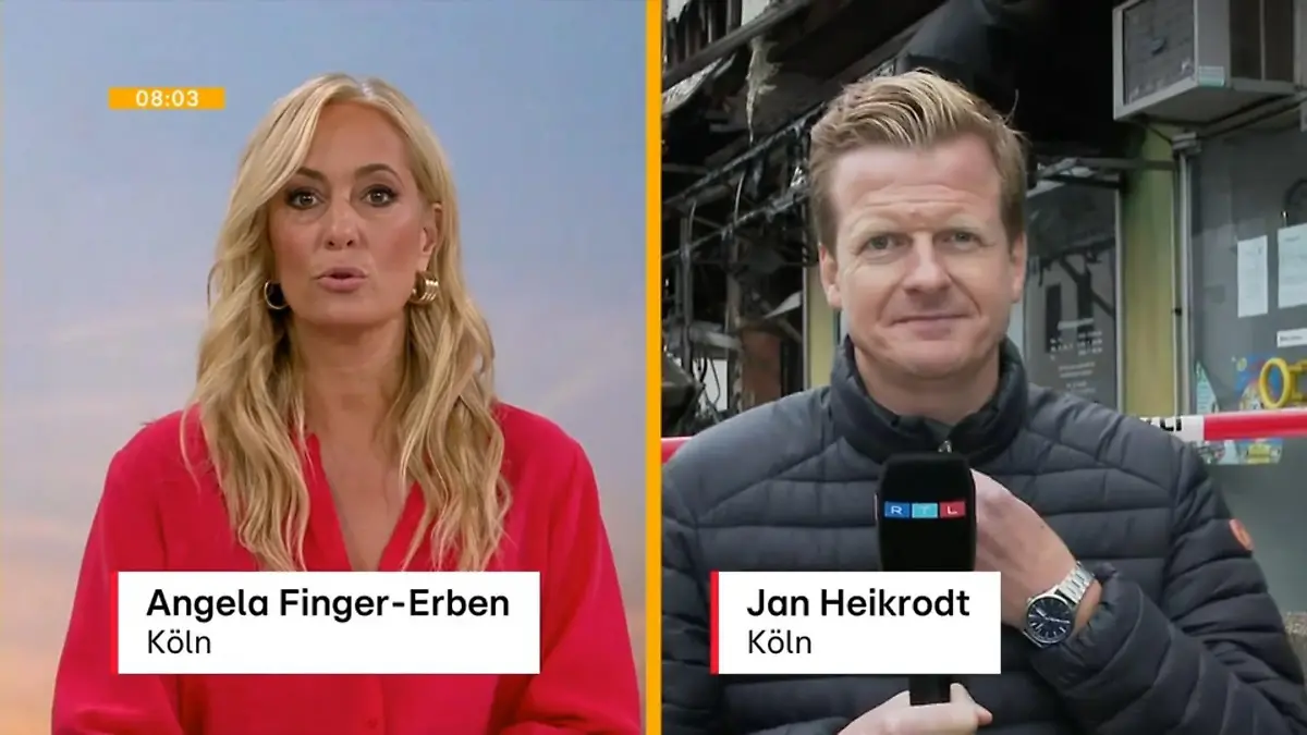 Schon wieder eenine Explosion Köln Blast want in de Nacht