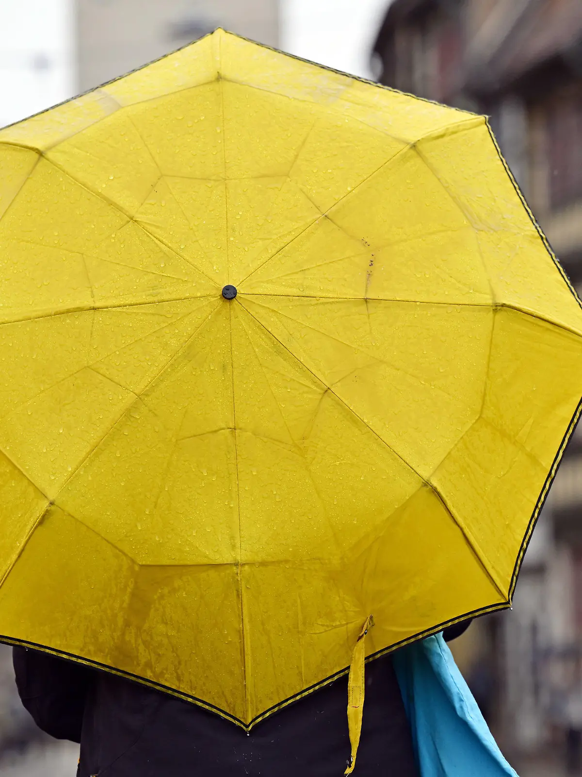 ARCHIV - 27.07.2023, Thüringen, Erfurt: Eine Frau hält einen Regenschirm. (zu dpa: «Regen und teilweise Gewitter in Hessen») Foto: Martin Schutt/dpa +++ dpa-Bildfunk +++