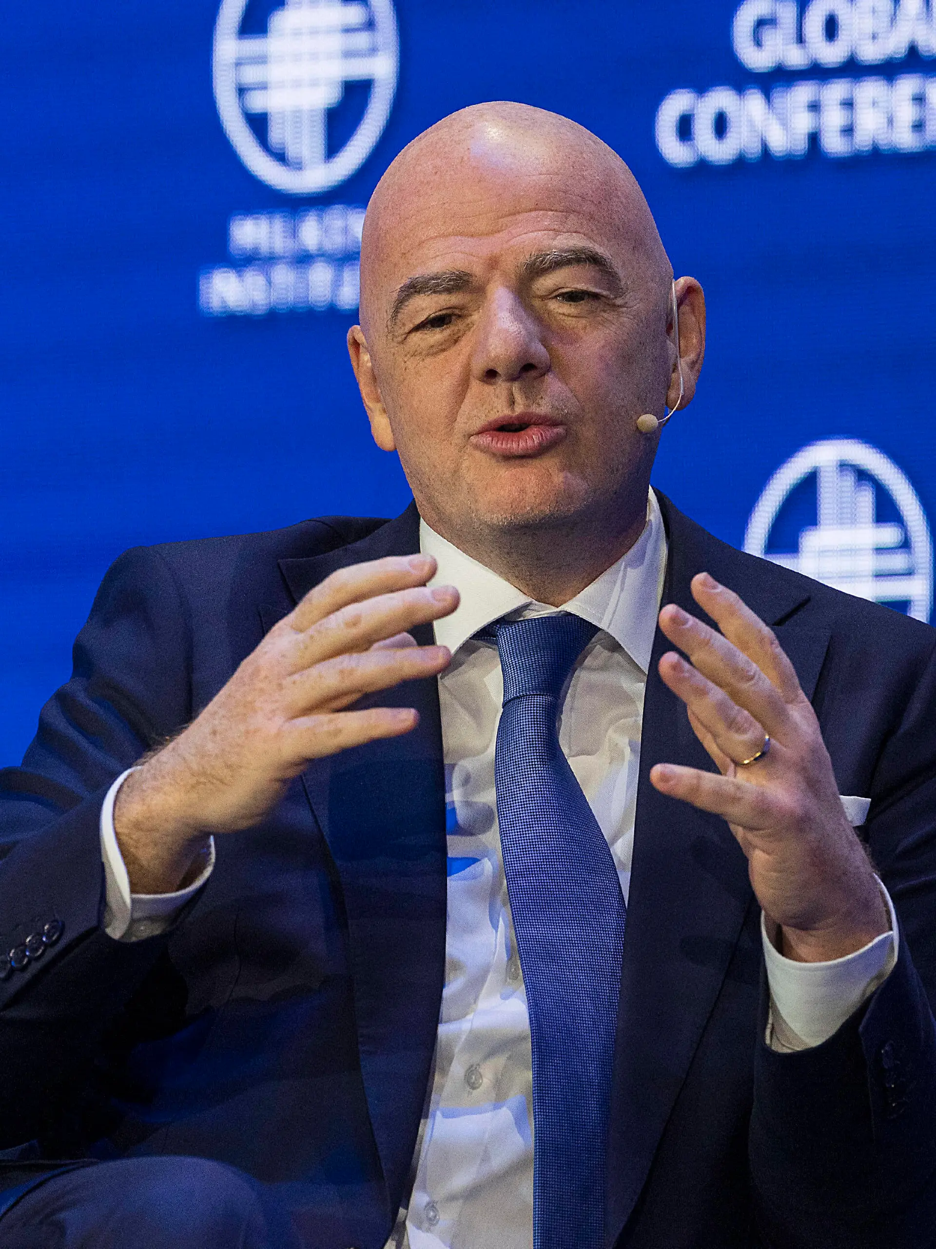  May 2, 2022, Beverly Hills, California, USA: Gianni Infantino President, Fo do ration Internationale de Football Association FIFA during 2022 Milken Institute Global Conference on Monday May 2, 2022 held at the Beverly Hilton in Beverly Hills, California. /PI Beverly Hills USA - ZUMAp124 0157861690st Copyright: xYOLANDAxRUIZx