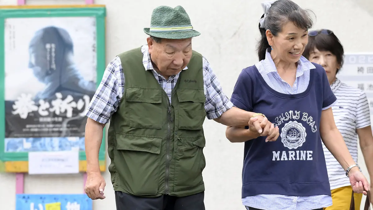 Iwao Hakamada am Mittwoch (25. September) bei einem Spaziergang in Hamamatsu, der Präfektur Shizuoka in Zentraljapan.
