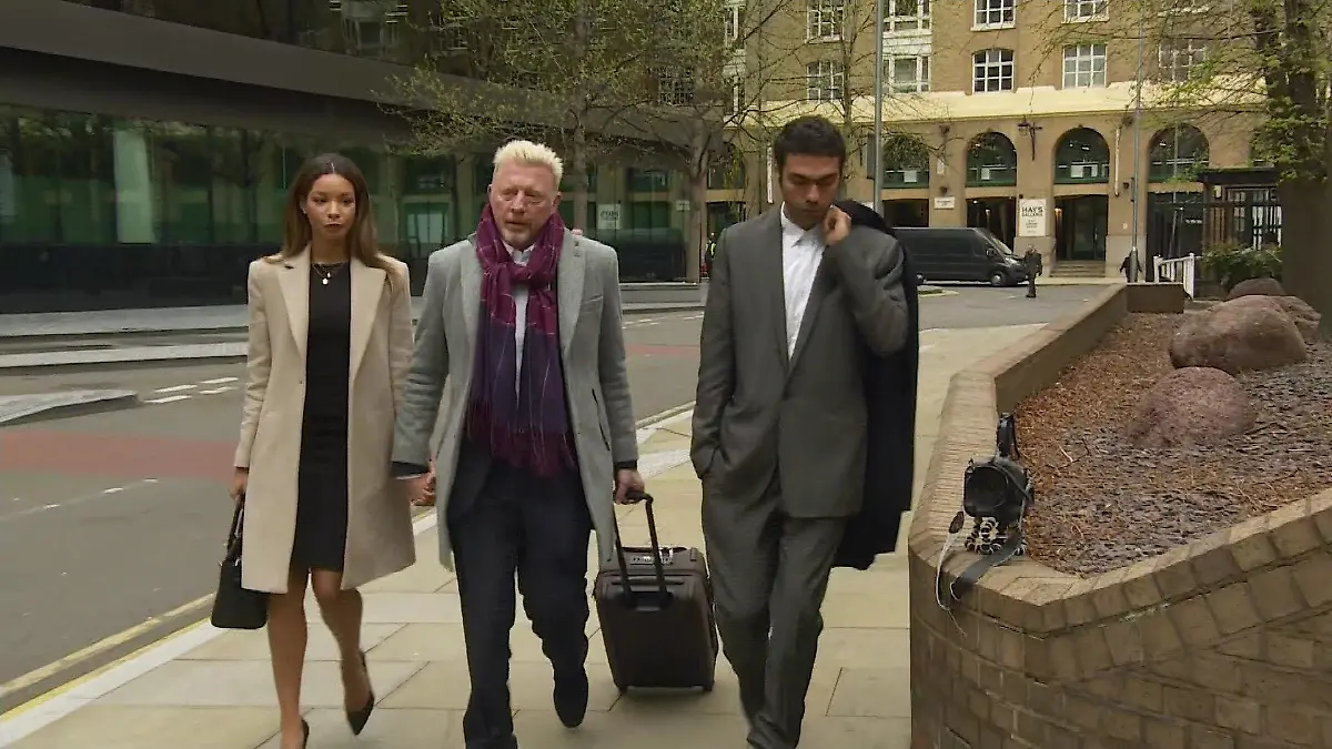 Boris Becker auf dem Weg ins Gericht