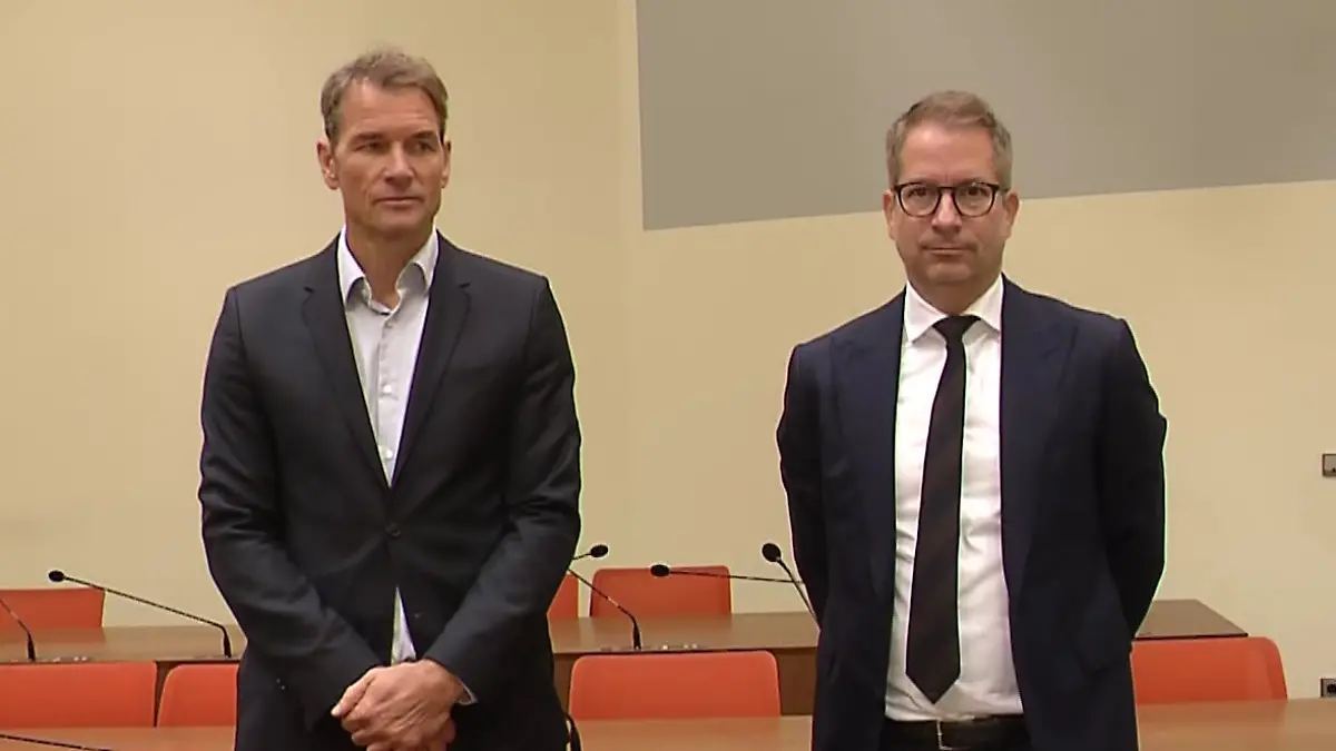 Jens Lehmann und sein Verteidiger am 27. September im Gerichtssaal