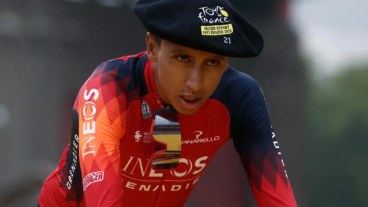 Cycling - Tour de France - Presentation of the teams in front of the Guggenheim Museum - Bilbao, Spain - June 29, 2023 Team INEOS Grenadiers' Egan Bernal during the presentation REUTERS/Benoit Tessier