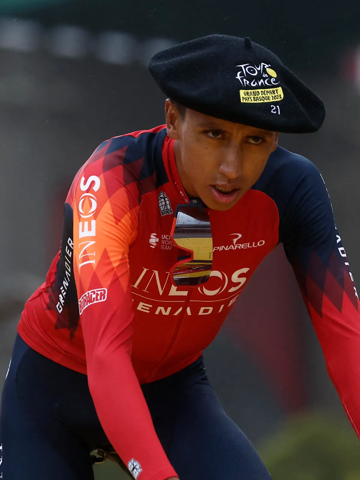 Cycling - Tour de France - Presentation of the teams in front of the Guggenheim Museum - Bilbao, Spain - June 29, 2023 Team INEOS Grenadiers' Egan Bernal during the presentation REUTERS/Benoit Tessier