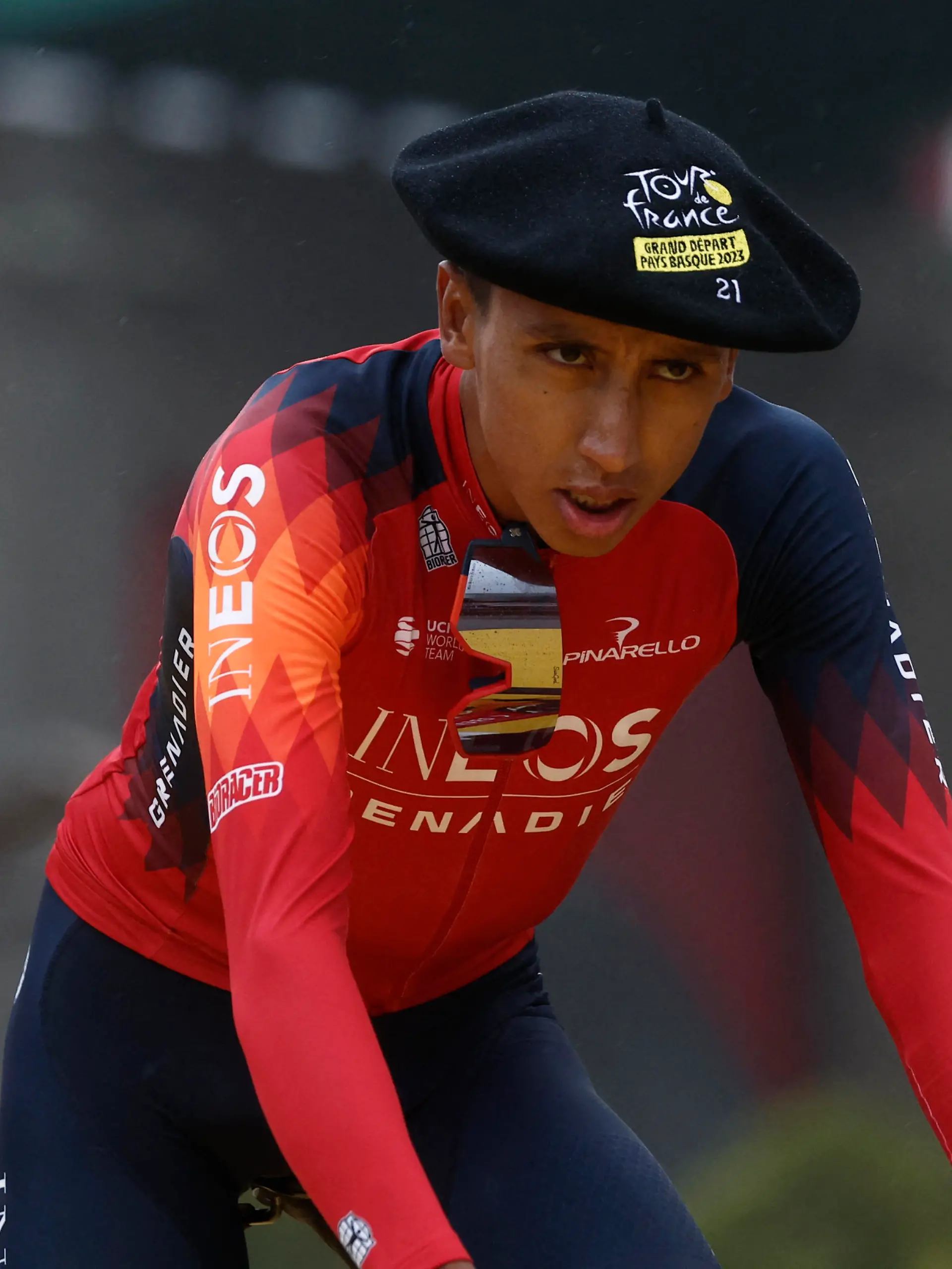 Cycling - Tour de France - Presentation of the teams in front of the Guggenheim Museum - Bilbao, Spain - June 29, 2023 Team INEOS Grenadiers' Egan Bernal during the presentation REUTERS/Benoit Tessier