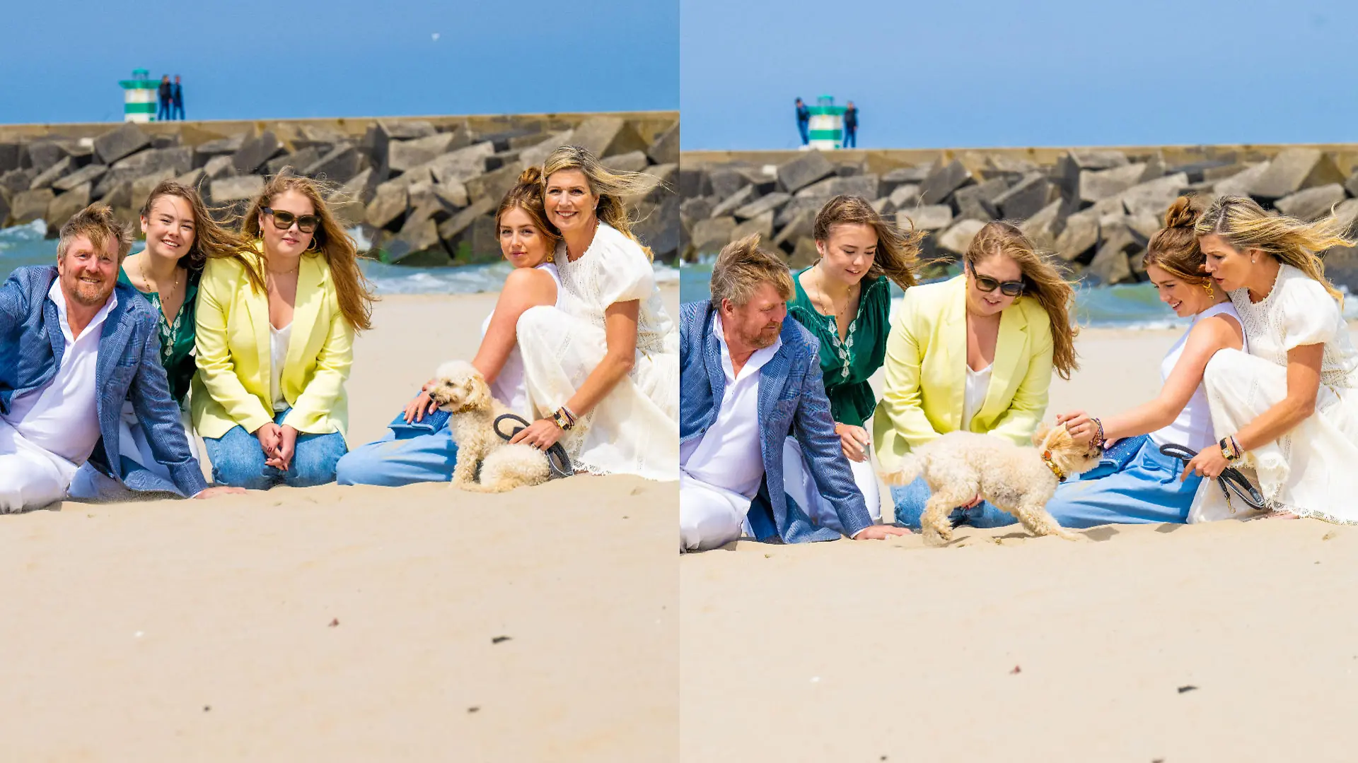 So süß! Hier posiert die niederländische Königsfamilie mit einem ihrer Hunde