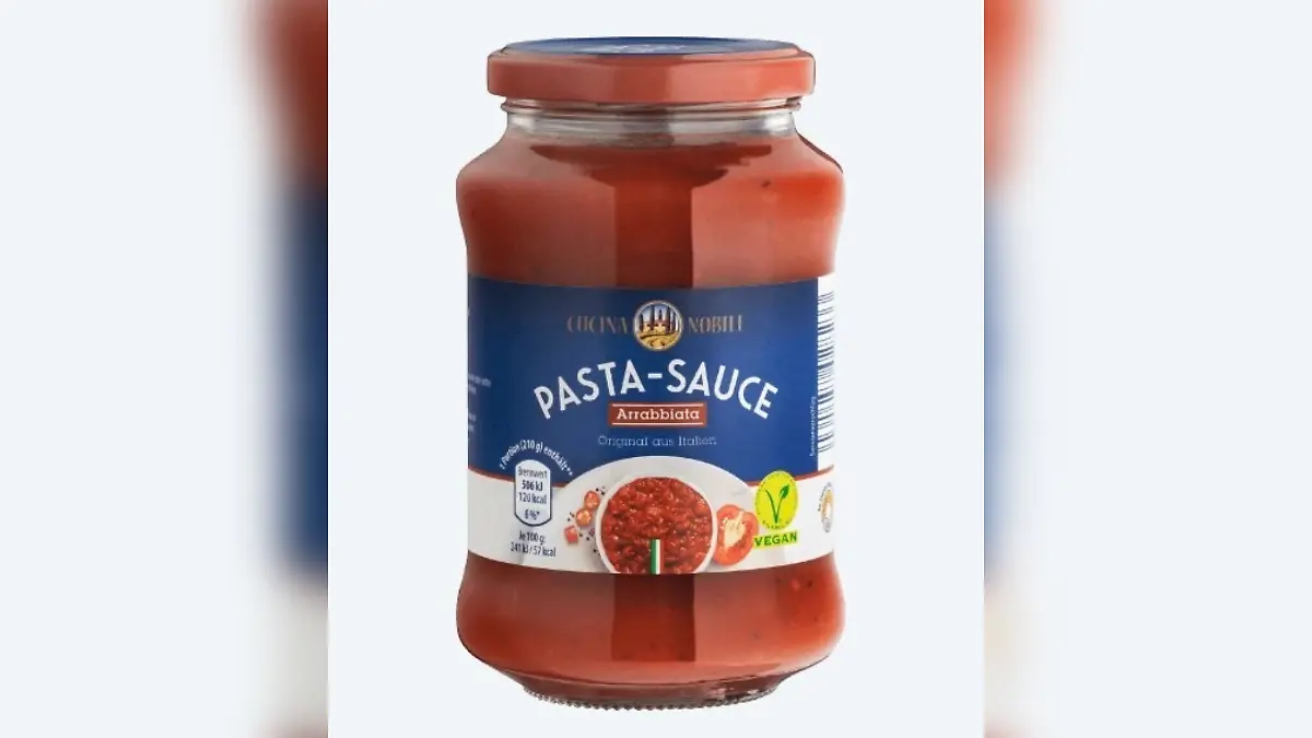 Betroffenes Produkt: Pasta-Sauce Arrabbiata 400ml im Glas.