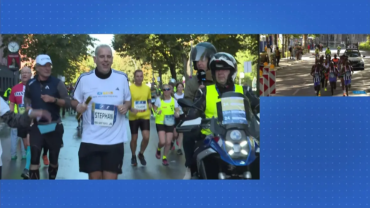 Stephan Schmitter, CEO RTL Deutschland, als Start-Läufer der VIP-RTL-Spendenmarathonstaffel auf der Strecke