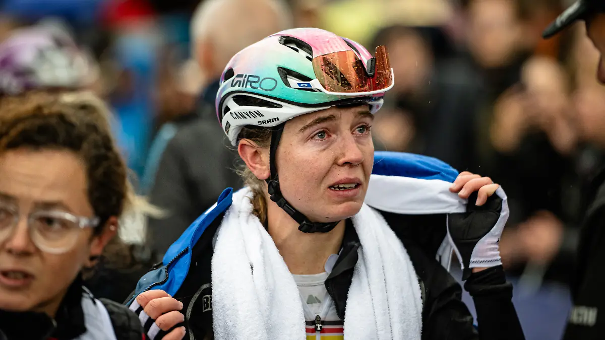Die deutsche Radsportlerin Antonia Niedermaier bei der Radsport-WM.
