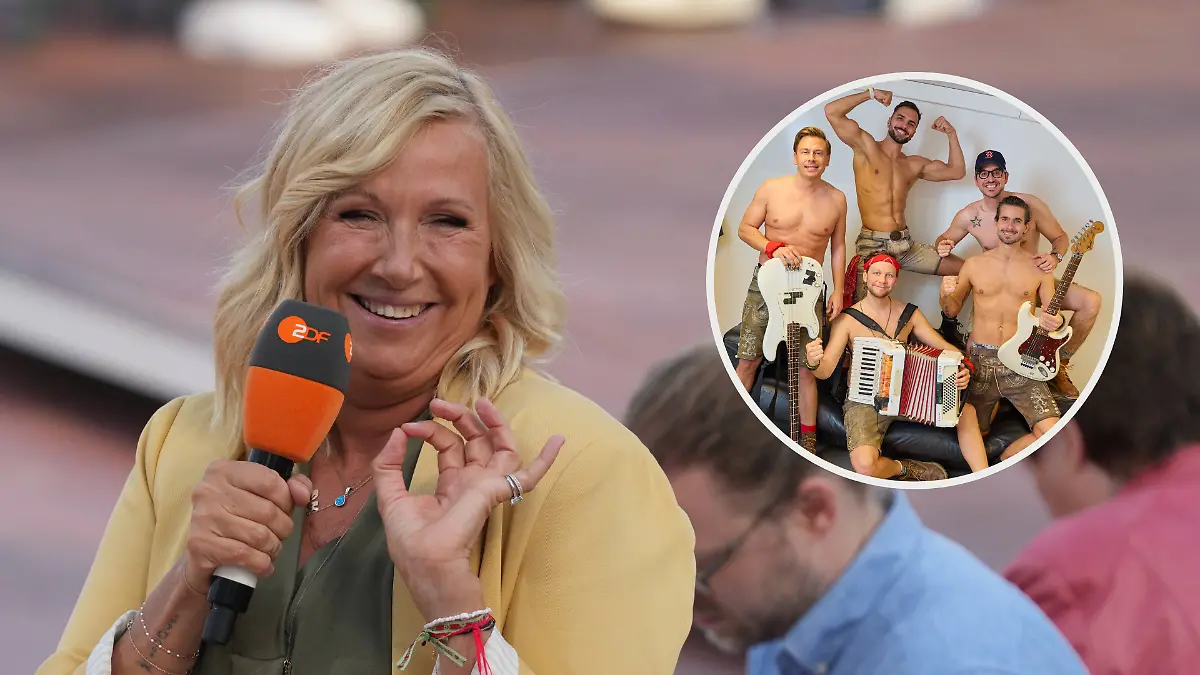 Andrea Kiewel wird von der Mountain Crew überrascht