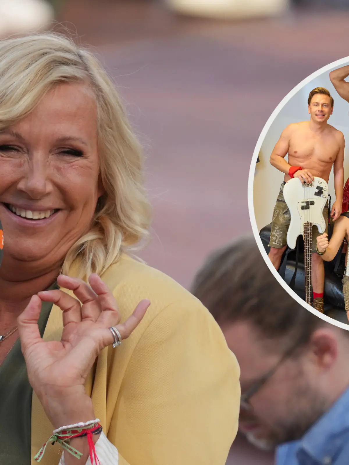 Andrea Kiewel wird von der Mountain Crew überrascht