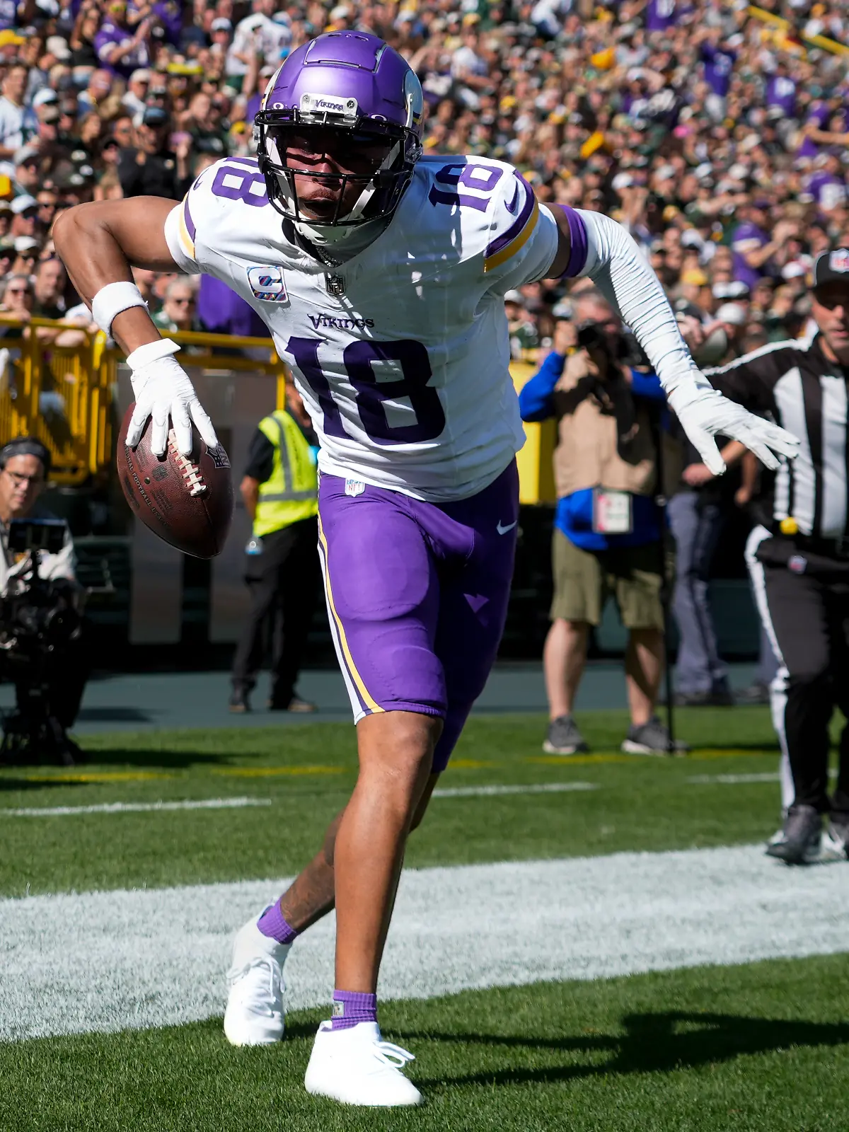 Vikings-Star Justin Jefferson feiert seinen Touchdown
