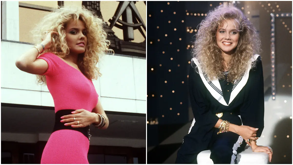 So sah Inka Bause 1989 und 1990 aus.