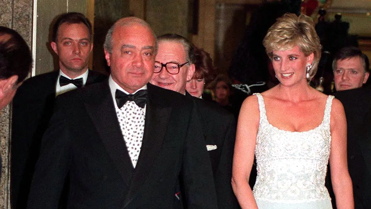 Mohamed Al-Fayed und Prinzessin Diana im Februar 1996