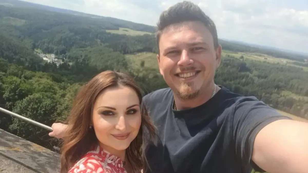 Ein Bild aus glücklicheren Tagen: Juri Krüger mit seiner Frau Lena