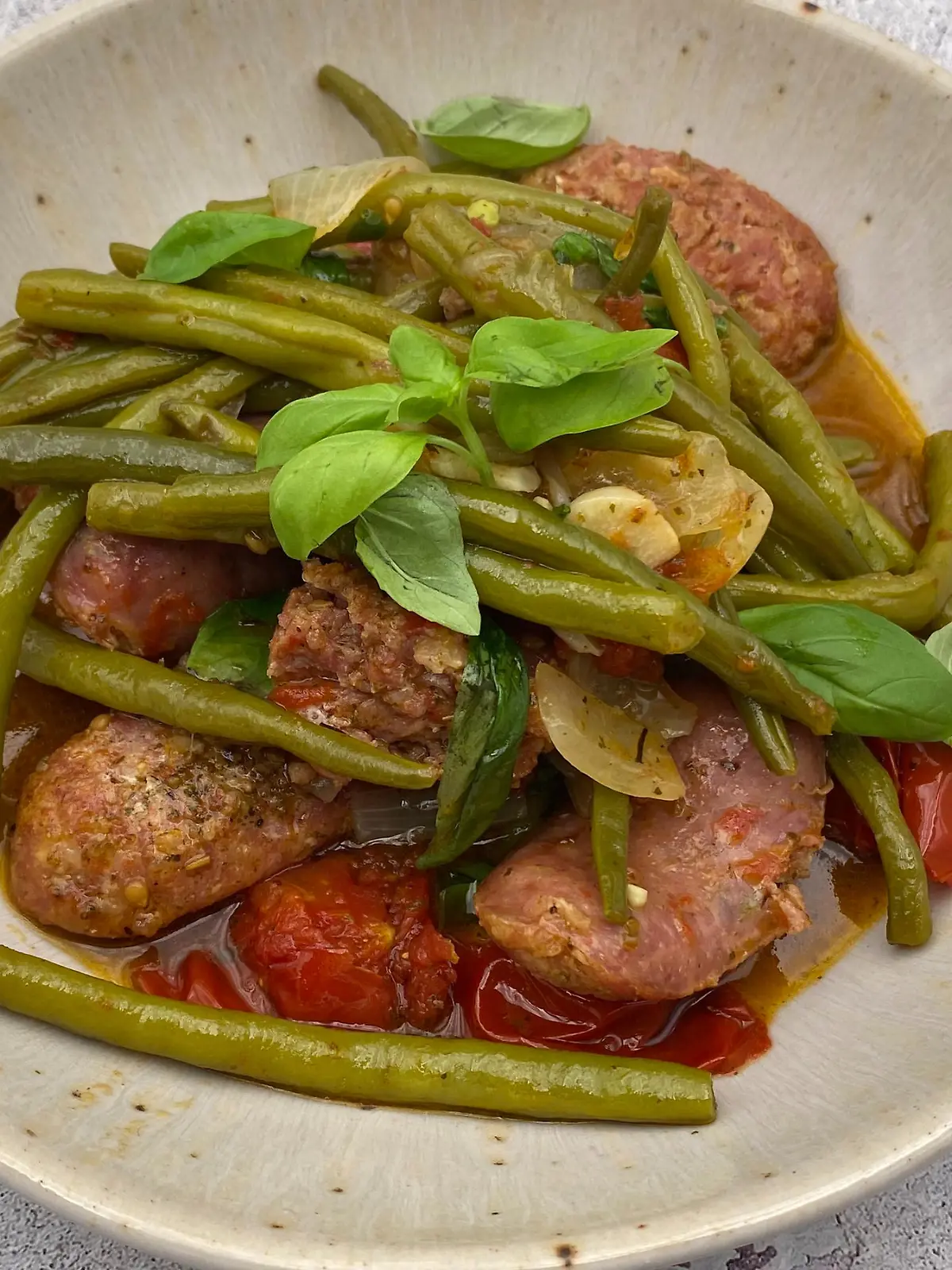 Bild zu: "Italienischer Eintopf mit Salsiccia und grünen Bohnen"
