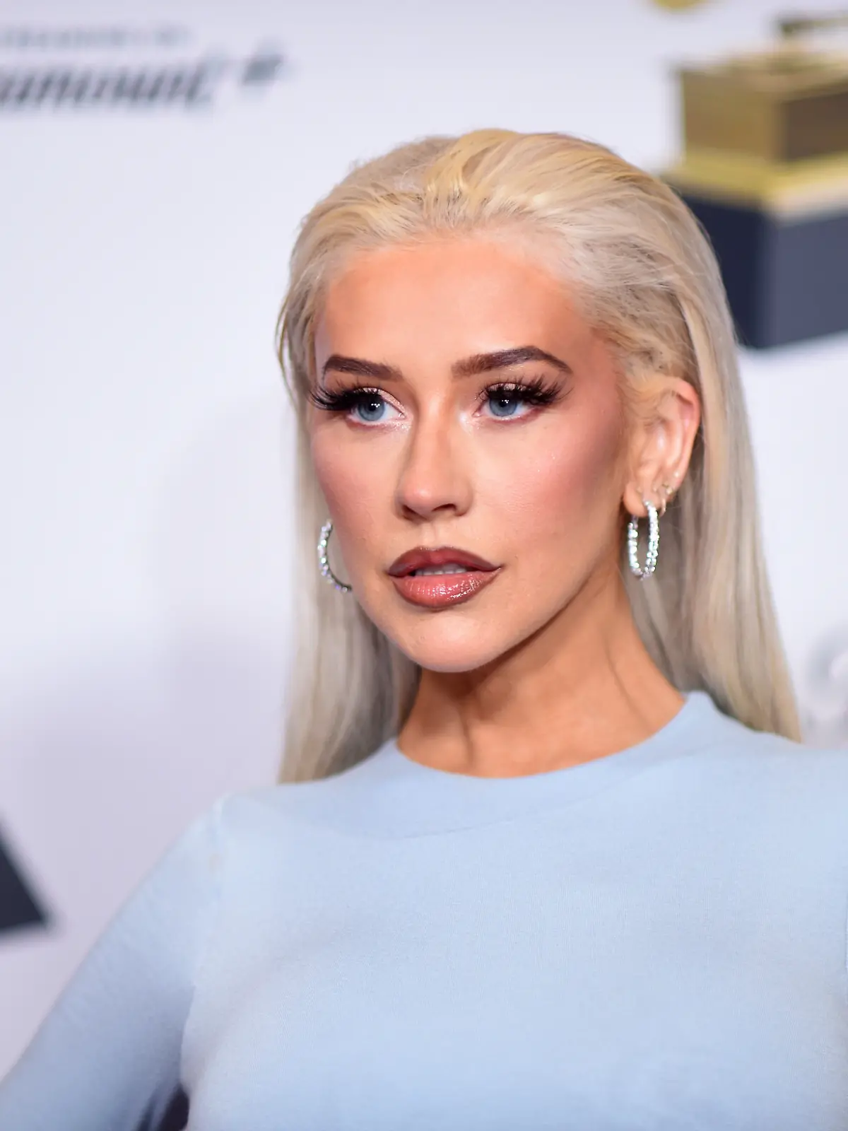 FILE - Christina Aguilera poses during the 66th annual Grammy Awards, Feb. 4, 2024, in Los Angeles. Celebrities including Aguilera are increasingly lending their star power to President Joe Biden, hoping to energize fans to vote for him in November or entice donors to open their checkbooks for his reelection campaign.
